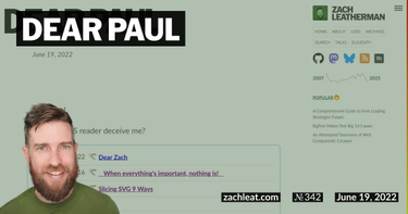 OpenGraph image for zachleat.com/web/dear-paul/