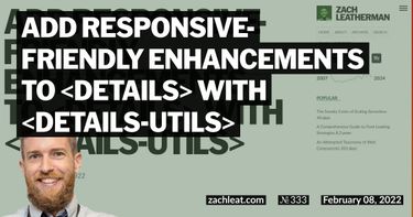 Add Responsive-Friendly Enhancements to `details` with `details-utils`