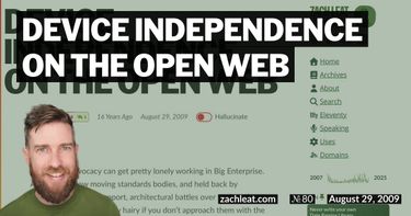 Device Independence on the Open Web
