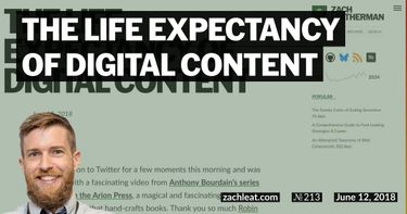 The Life Expectancy of Digital Content