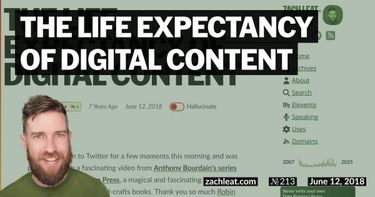 The Life Expectancy of Digital Content