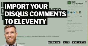 Import your Disqus Comments to Eleventy