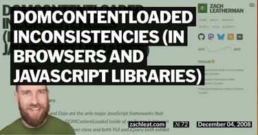 DOMContentLoaded Inconsistencies (in Browsers and JavaScript Libraries)