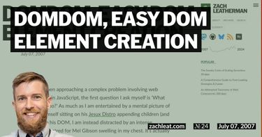 DOMDom, easy DOM Element Creation