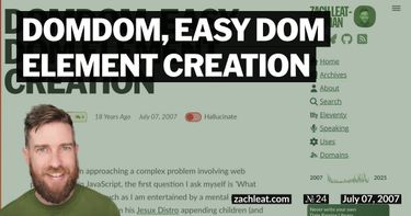 DOMDom, easy DOM Element Creation