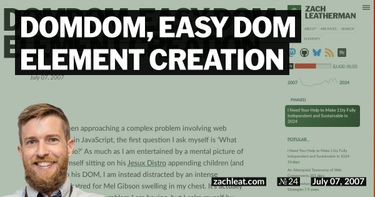 DOMDom, easy DOM Element Creation