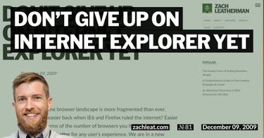 Don&#8217;t Give Up on Internet Explorer Yet