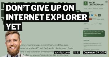 Don&#8217;t Give Up on Internet Explorer Yet