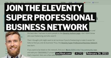 Join the Eleventy Super Professional Business Network