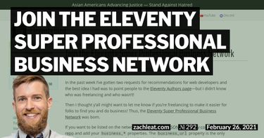 Join the Eleventy Super Professional Business Network