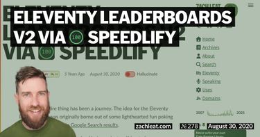 Eleventy Leaderboards v2 via Speedlify
