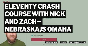 Eleventy Crash Course with Nick and Zach—NebraskaJS Omaha