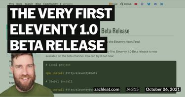 The Very First Eleventy 1.0 Beta Release