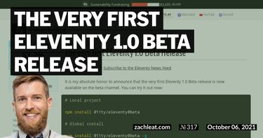 The Very First Eleventy 1.0 Beta Release