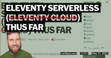 Eleventy Serverless (formerly Eleventy Cloud) Thus Far