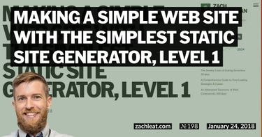 Making a Simple Web Site with the Simplest Static Site Generator, Level 1