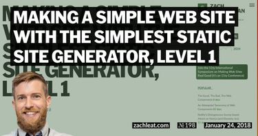 Making a Simple Web Site with the Simplest Static Site Generator, Level 1