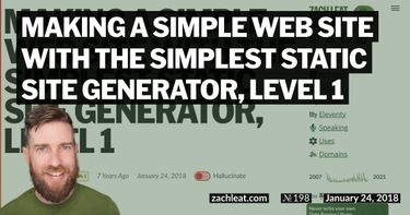 Making a Simple Web Site with the Simplest Static Site Generator, Level 1