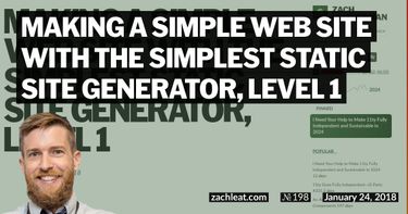 Making a Simple Web Site with the Simplest Static Site Generator, Level 1