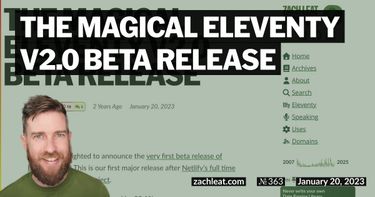 The Magical Eleventy v2.0 Beta Release