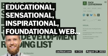 Educational, Sensational, Inspirational, Foundational Web Development Reading List