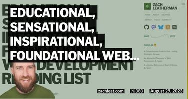 Educational, Sensational, Inspirational, Foundational Web Development Reading List