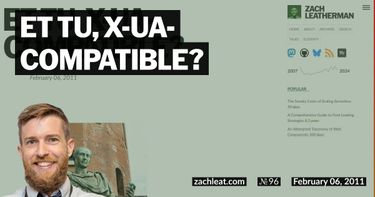 Et tu, X-UA-Compatible?