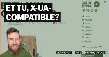Et tu, X-UA-Compatible?