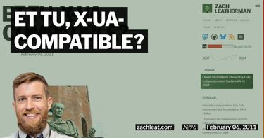 Et tu, X-UA-Compatible?