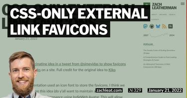 CSS-only External Link Favicons