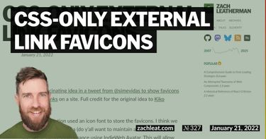 CSS-only External Link Favicons