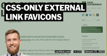 CSS-only External Link Favicons