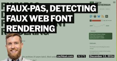 faux-pas, Detecting Faux Web Font Rendering