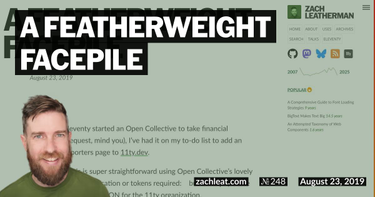 OpenGraph image for zachleat.com/web/featherweight-facepile/