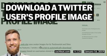 Download a Twitter User’s Profile Image