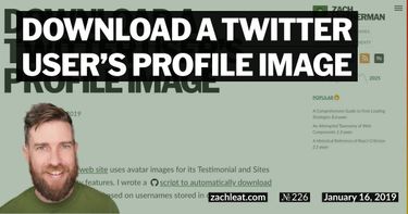 Download a Twitter User’s Profile Image