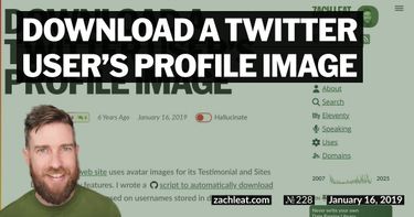 Download a Twitter User’s Profile Image