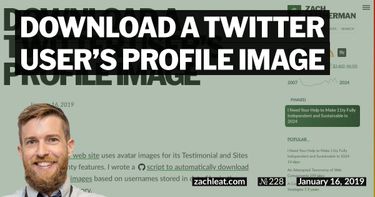 Download a Twitter User’s Profile Image