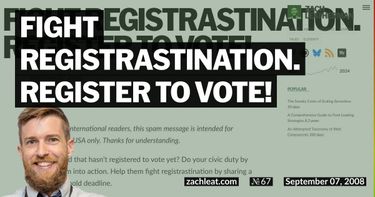 Fight Registrastination. Register to vote!