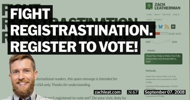 Fight Registrastination. Register to vote!