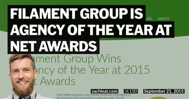 Filament Group is Agency of the Year at Net Awards