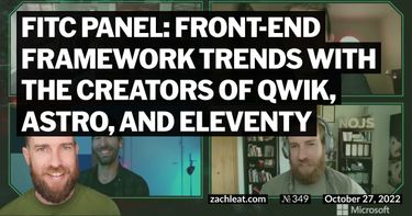 FITC Panel: Front-End Framework Trends with the creators of Qwik, Astro, and Eleventy