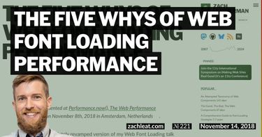 The Five Whys of Web Font Loading Performance