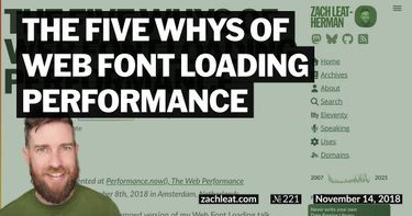 The Five Whys of Web Font Loading Performance