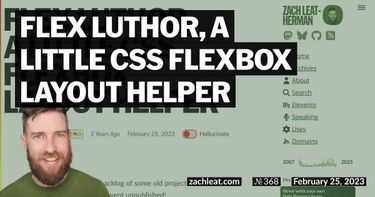 Flex Luthor, a Little CSS Flexbox Layout Helper