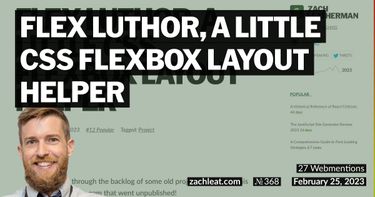 OpenGraph image for https://www.zachleat.com/web/flex-luthor/