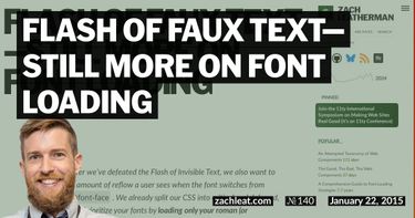 Flash of Faux Text—still more on Font Loading