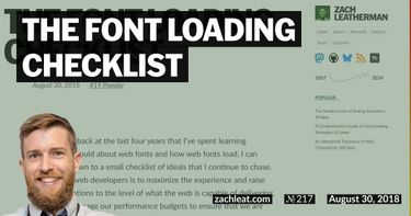 The Font Loading Checklist