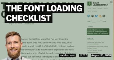 The Font Loading Checklist