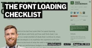 The Font Loading Checklist